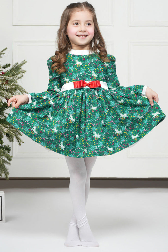 Green Corduroy Unicorn Dress Petitroyalkids Green Corduroy Unicorn Dress Petitroyalkids
