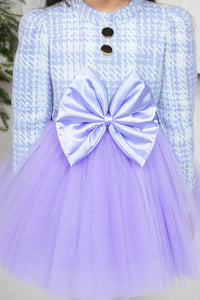 Lavender Houndstooth Dress