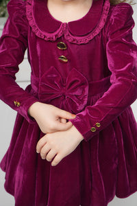 Burgundy Velvet Dress