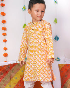 Genda Kurta with Churidaar & Ambar Nehru Jacket