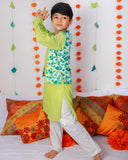 Nimbu Kurta with Pyjama & Gul Casual Jacket