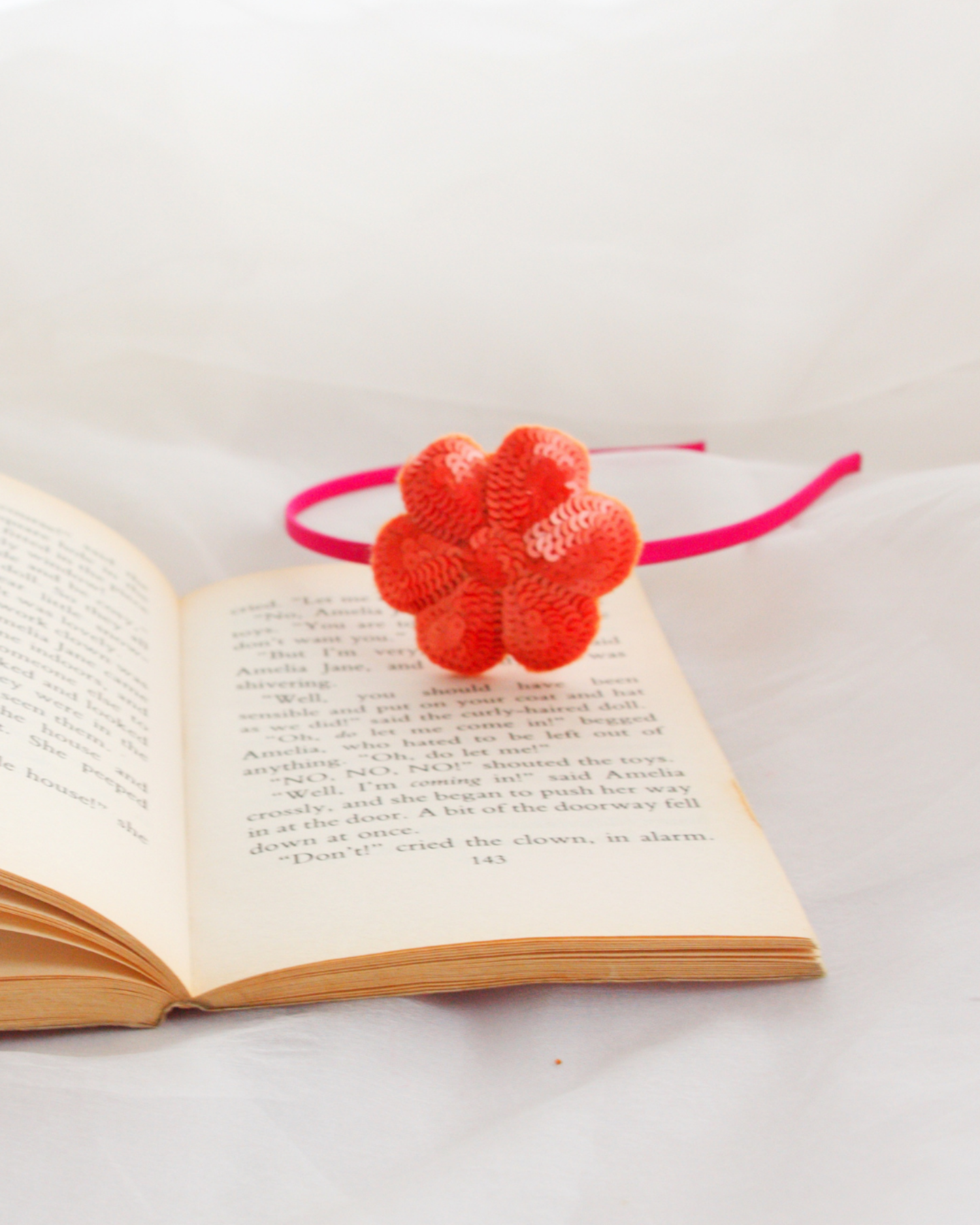 Flower Hairband (Orange)