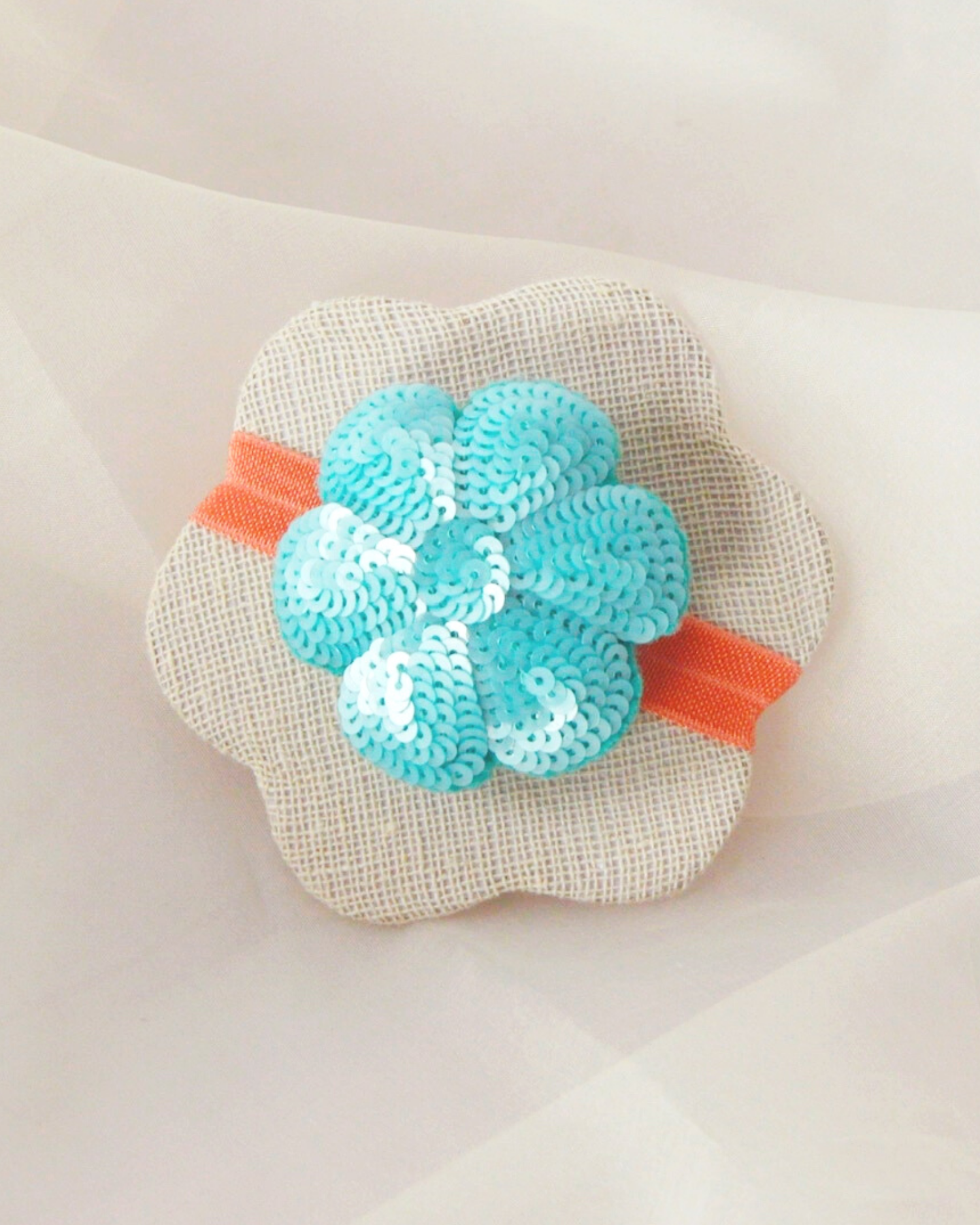 Flower Hair Ties (Light Blue)