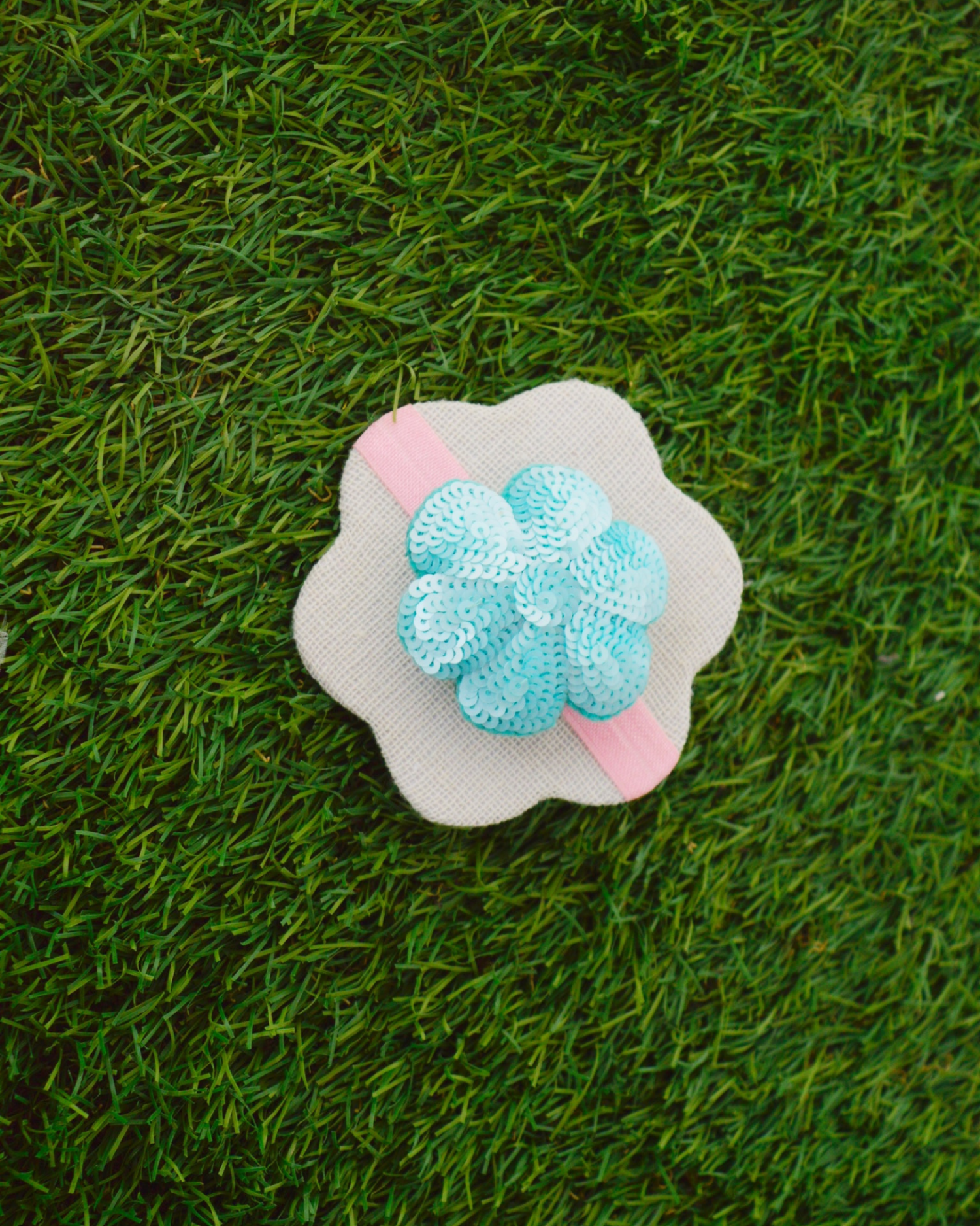 Flower Hair Ties (Light Blue)