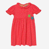 Flower Power Dress (Neon Pink And Tiny Stars)