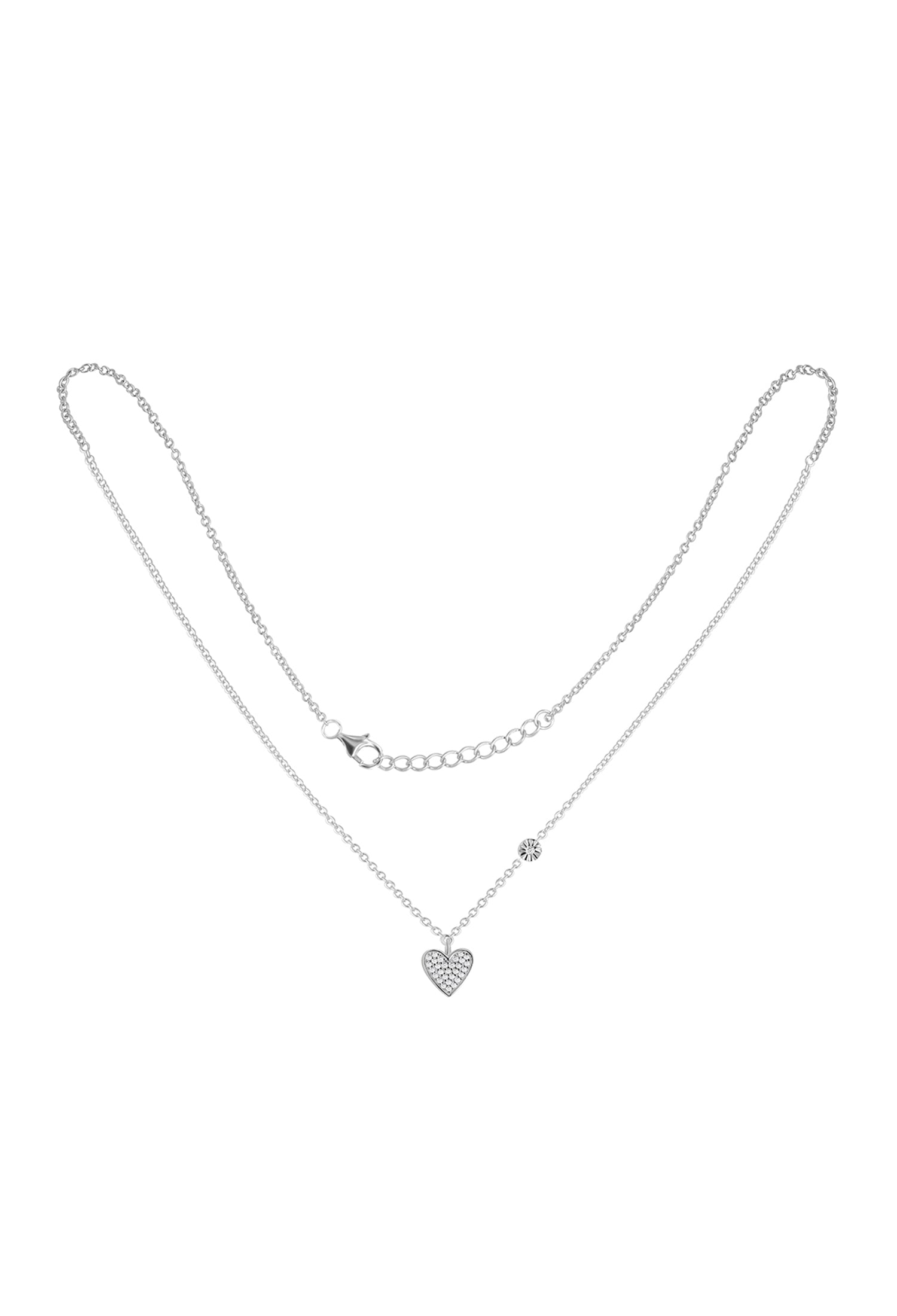 Flipping Heart Necklace (WG)