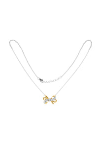 The Elaborate Bow Necklace (YG)