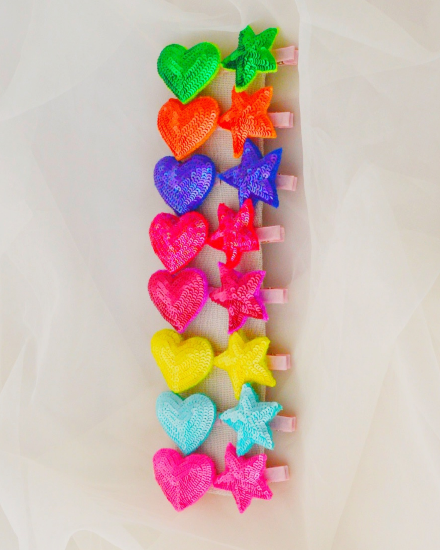 Heart And Star Hairclip (Set Of 8)