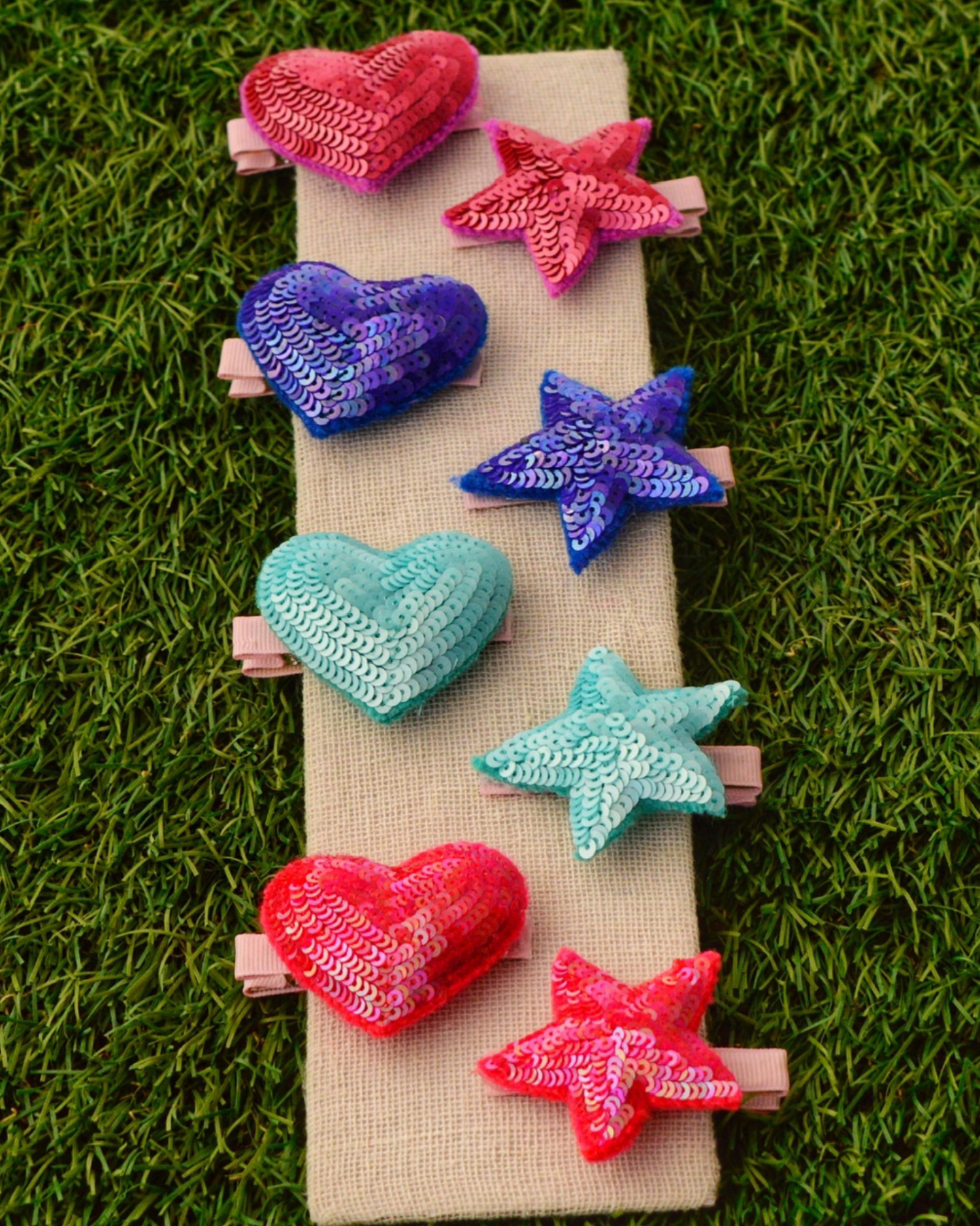 Heart And Star Hairclip (Set Of 8)