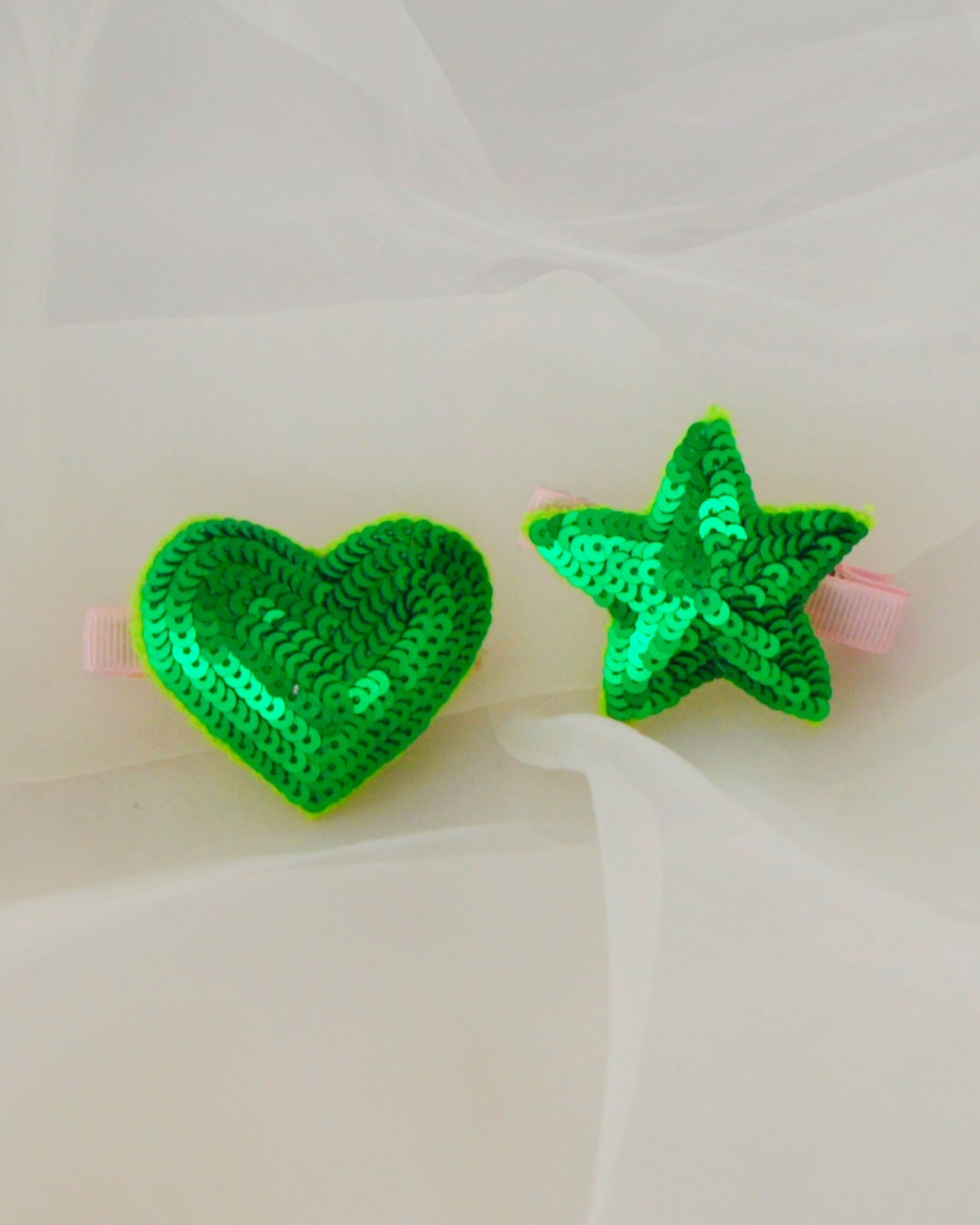 Heart And Star Hairclip (Green)