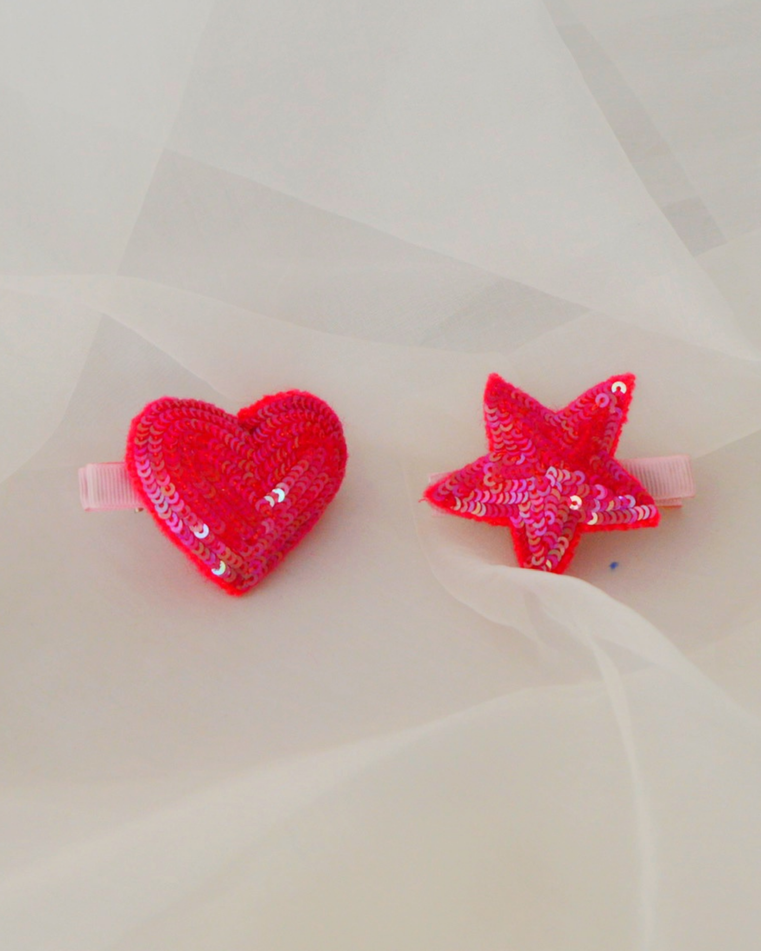 Heart And Star Hairclip (Pink)