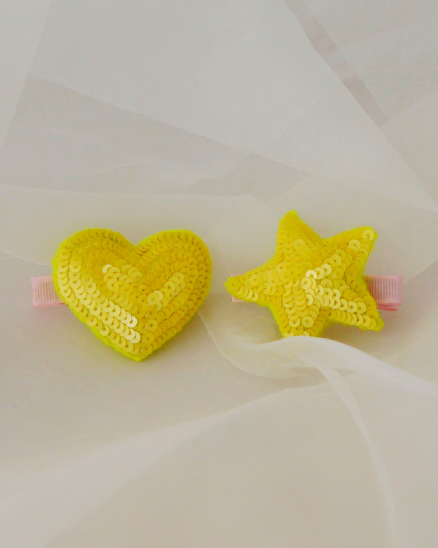 Heart And Star Hairclip (Yellow)