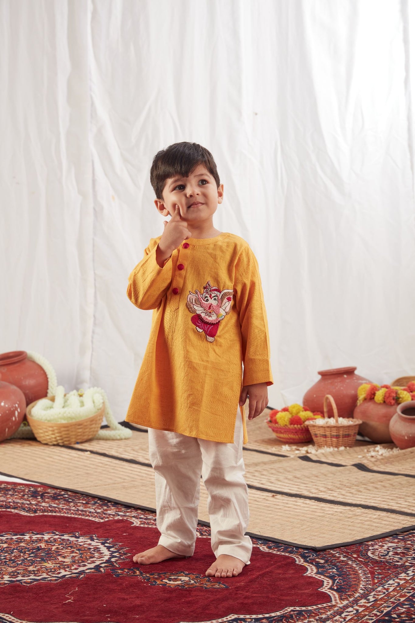 Ganpati Kurta Yellow with Pants