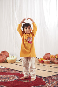 Ganpati Kurta Yellow with Pants