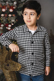 Houndstooth B&w Boys Shirt