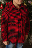 Houndstooth Red & Black Boys Shirt