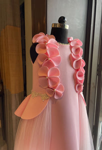 Baby Pink Princess Scallop Dress