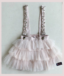 Hand Embellished Crystals Pinafore Tutu