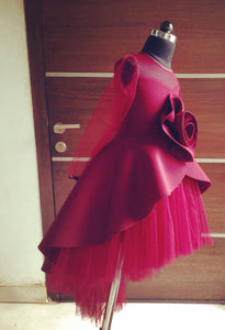 Big Rose Short Long Gown