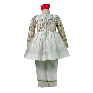 Embroidered Peplum Kurta with Pants