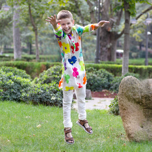 Imperial Kurta and Pajama Set - Multi-Coloured Lily