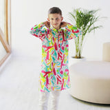 Imperial Kurta and Pajama Set - Multi-Coloured Splashes