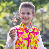 Maharaja Waistcoat - Yellow Orange Splashes