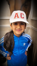 Kids White Cap  Red Initials