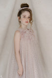 Hand Embroidered Feathery Roses Dress