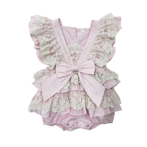 The Lacy Cotton Frill Romper