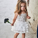 White Tasseled Frill Dress