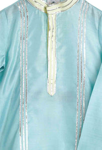 Turq Gota Work Kurta