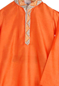 Apricot Embroidered Kurta