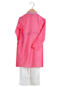 Fuschia Embroidered Kurta