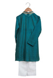 Beaten Gold Teal Kurta