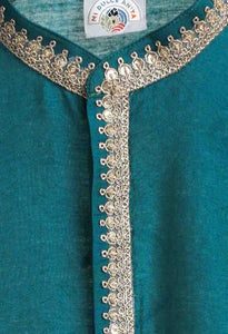 Beaten Gold Teal Kurta