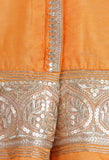 Saffron Beaten Gold Peplum And Flared Palazzo