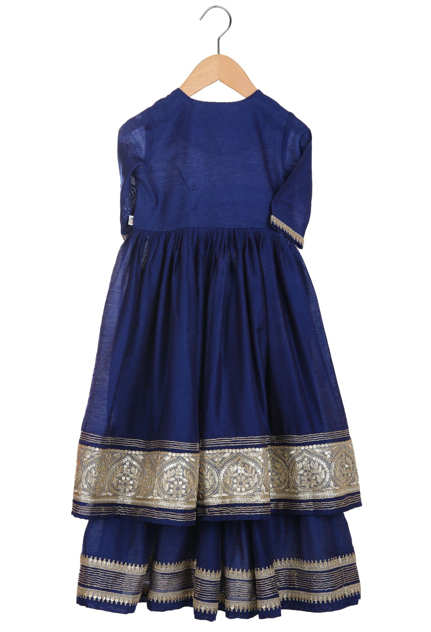 Beaten Gold Indigo Lehnga