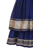 Beaten Gold Indigo Lehnga