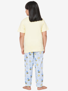 Honeybee Yellow Round Neck Half Sleeve T-Shirt For Kids