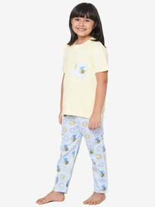 Honeybee Yellow Round Neck Half Sleeve T-Shirt For Kids