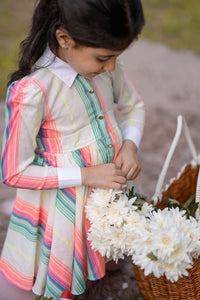 Neon Stripes  Dress