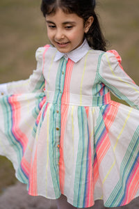 Neon Stripes  Dress