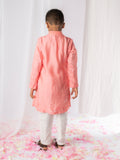 Peach Chinkenkari Kurta