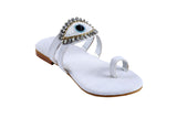 White Evil Eye Flats