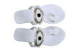 White Evil Eye Flats