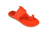 Neon Orange Plain Kolhapuri