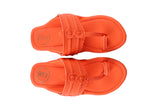 Neon Orange Plain Kolhapuri