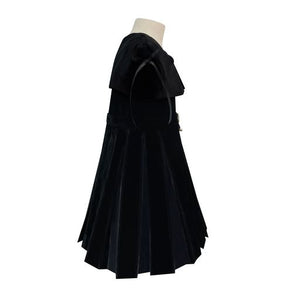 The Pleated Velvet Dress