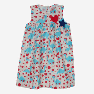 Tinkerbell Dress (Red Polka Dinosaurs)